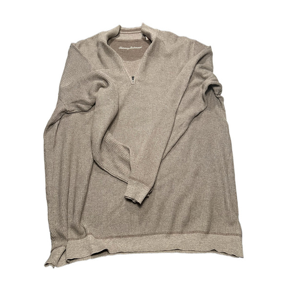 Tommy Bahamas - Pull Over Zipper 100% Cotton sweater - Size 1XB - NWOT - Picture 3 of 3